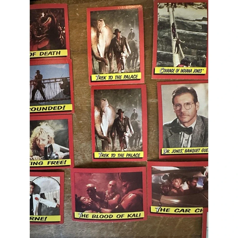 Vintage‎ Indiana Jones Trading Cards Lot – Temple of Doom – Movie Scene Cards 30